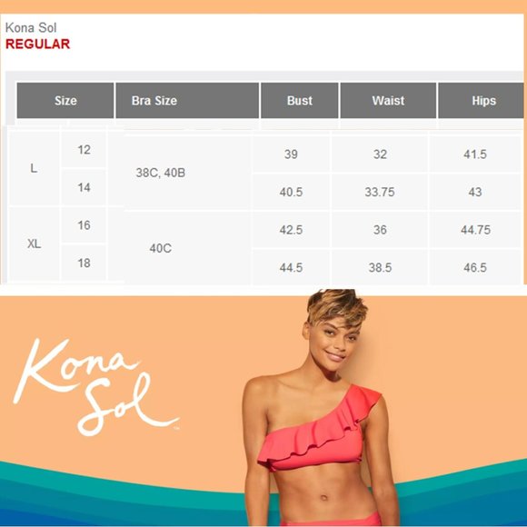KONA SOL Triangle High Coverage One Piece Swimsuit NEW WITH TAG! - Picture 7 of 7